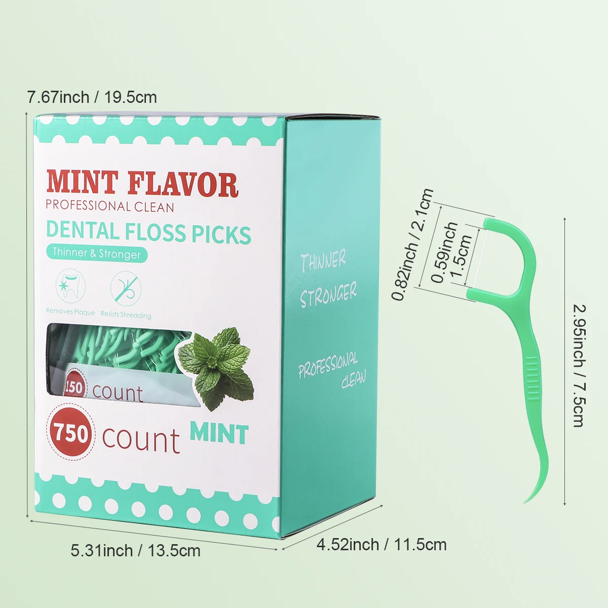 Mint dental floss stick - home portable disposable care dental floss stick - oral care - deep cleaning - interdental cleaning - Image 5