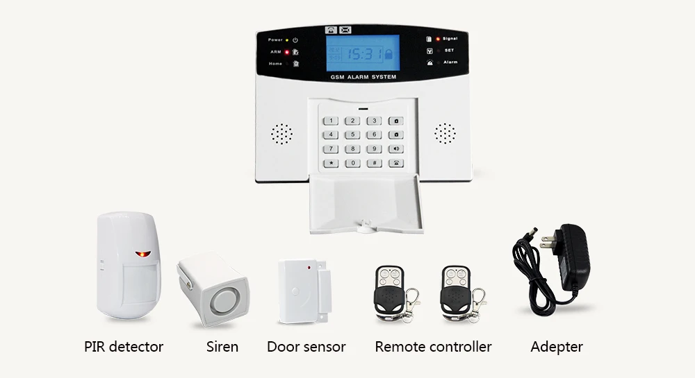 Tuya APP 2.4 Inch Screen WIFI+GSM/4G Burglar Alarm System Keyboard Control Home Security Alarm Sensor Motion Detector