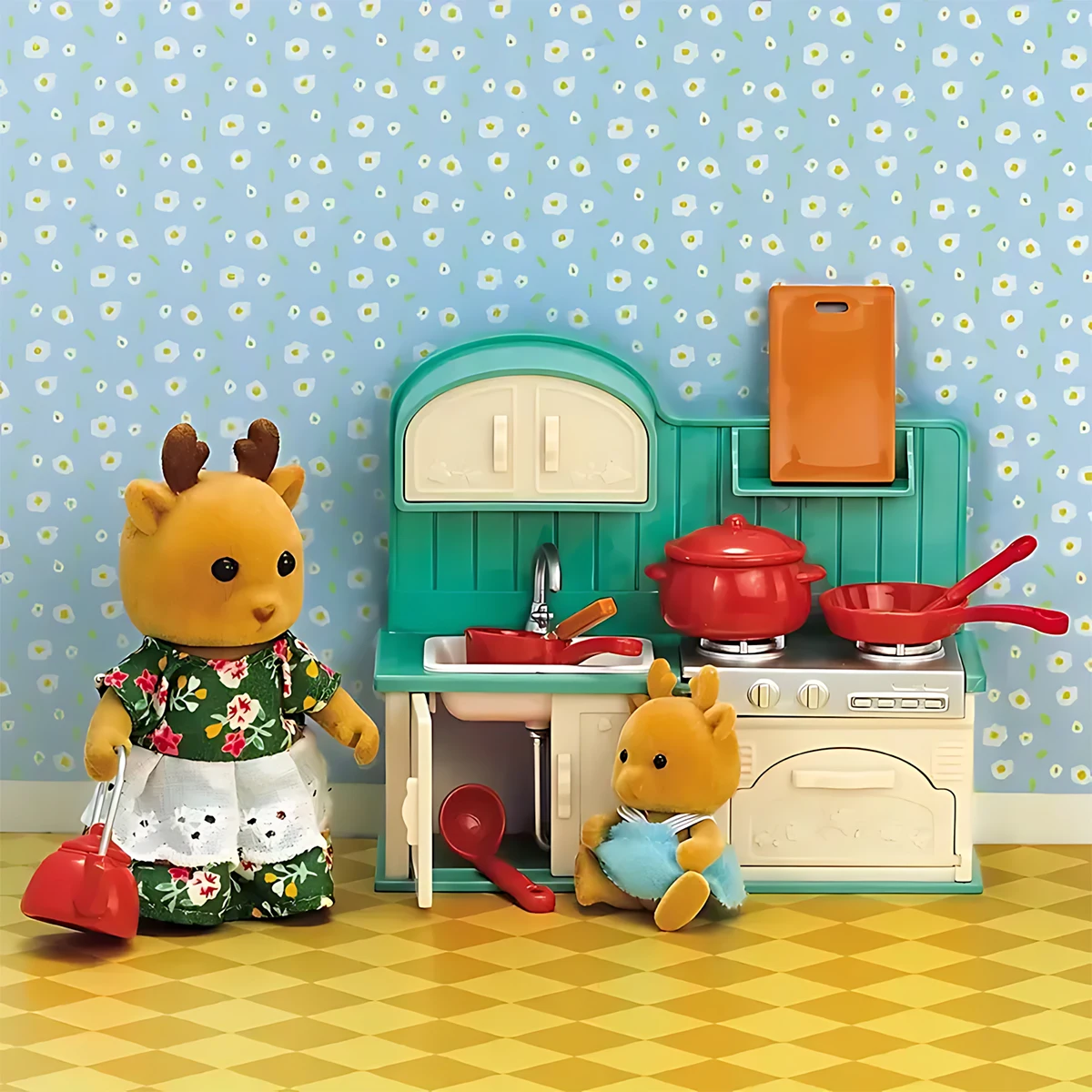 1:12 Miniature Furniture Forest Family Kitchen Toy Dining Table Dollhouse Accessories Bathroom Pretend Play For Girl Gifts Toys - Image 4