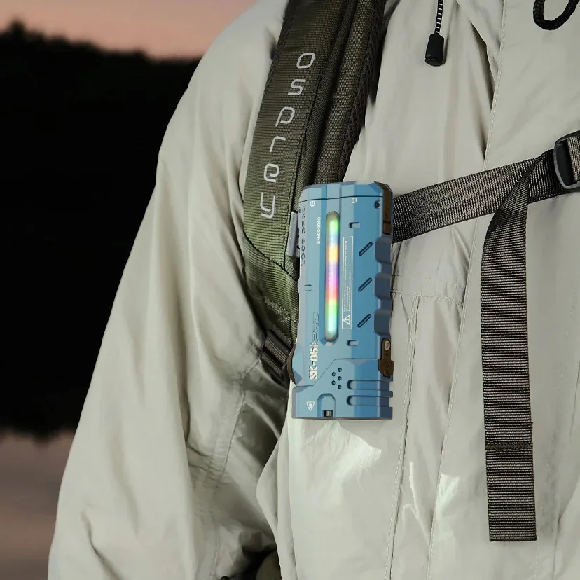  LOOP SK05 Pro Blue Flat LED Flashlight 4360LM with 8000mAh Power Bank Floodlight Spotlight for Outdoor Hiking Self Defense - Image 6