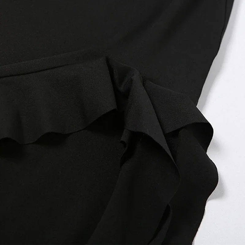 Summer New Y2K Sexy Hot Girl One-shoulder Jellyfish Style Fungus Sexy Breast-wrapped Irregular Dress - Image 5