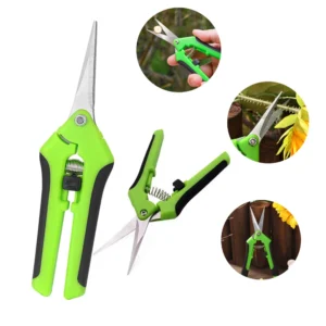 Garden Pruning Shears Set - Stainless Steel Trimming Scissors for Flowers, Branches, Herbs with Non-Slip Ergonomic Handles