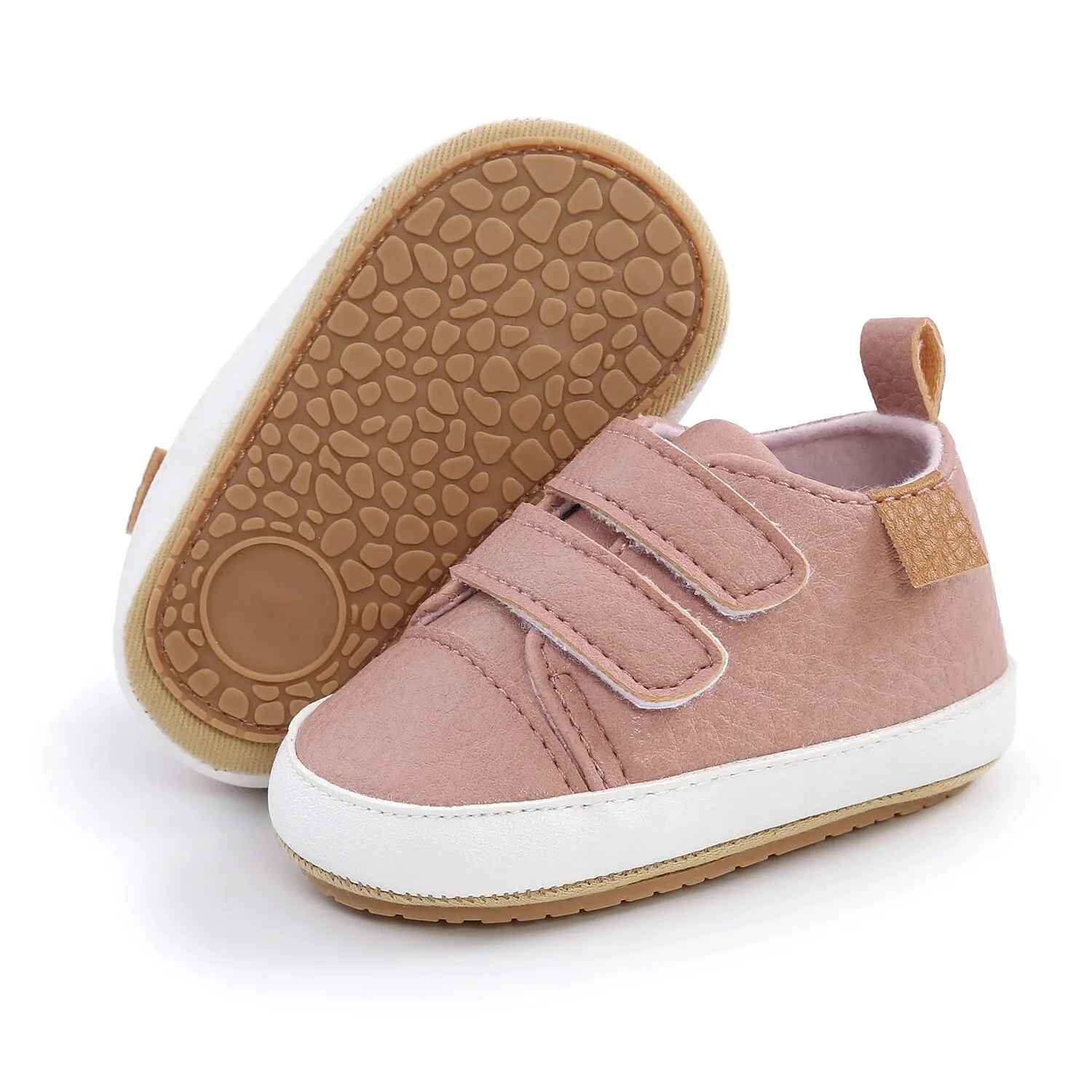 Meckior Baby Boys Girls Shoes Classic Unisex PU Leather Toddler Rubber Sole Anti-slip First Walkers Infant Moccasins Baby Shoes - Image 6
