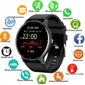 LIGE Smart Watch Women Men Full Touch Screen Bluetooth 5.2 Call Waterproof Watches Sports Fitness Tracker Factory IP67 ZL02 New