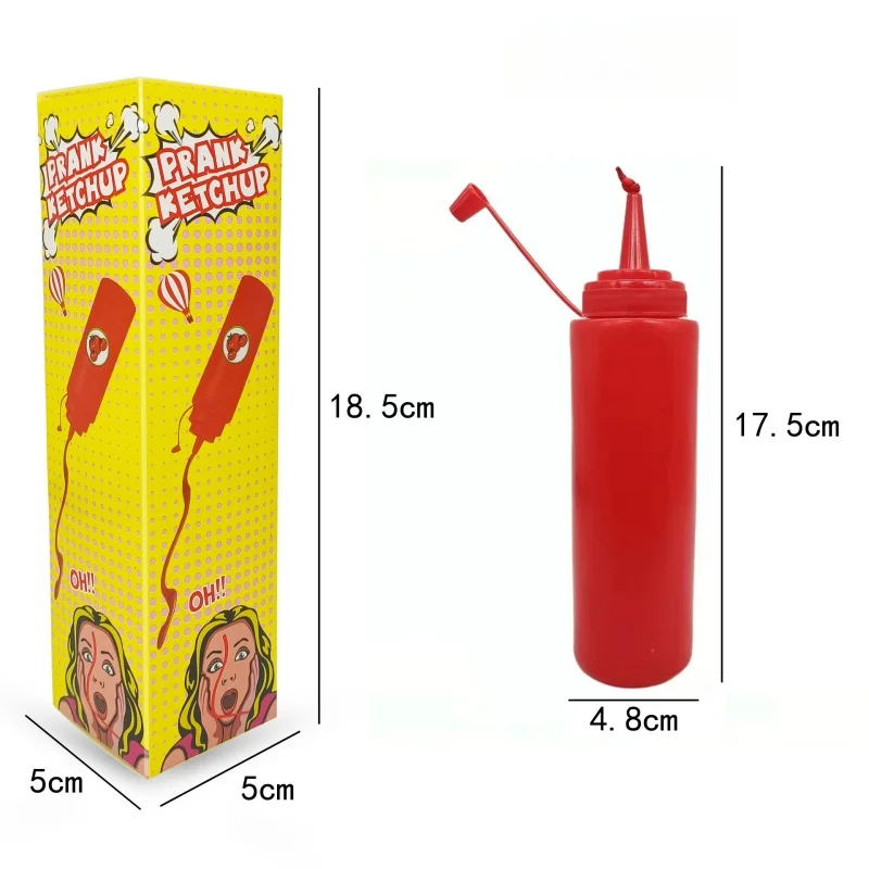 Kids Funny Prank Ketchup Bottles - Practical Joke Tomato Sauce Toy Fake Ketchup Bottle for Surprise Gift Cool Frightening Item - Image 6