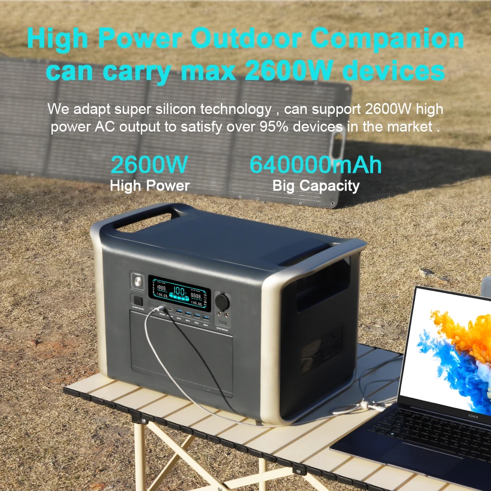 2000Wh Portable Power Station Lifepo4 Batteries Outdoor Powerful Power Bank 640000mAh Large Capacity Secondary Battery Camping - Image 2