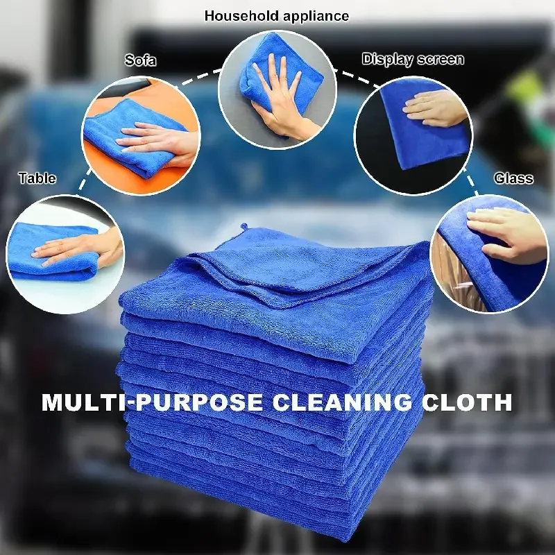 10Pcs Microfiber Towels Car Wash Drying Cloth Towel Household Cleaning Cloths Auto Detailing Polishing Cloth Home Clean Tools - Image 4
