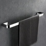 Brass Luxury Towel Holder Bathroom Wall Mount Single Towel Rack Chrome Washroom Accessories Towel Hanger Bar 30-50cm