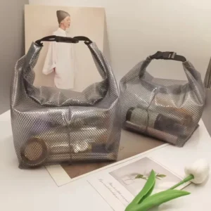 1PC/2PCS Travel Makeup Storage Bag - Large Capacity, Waterproof, Hand-Held, Suitable For Outdoor Swimming And Carrying.