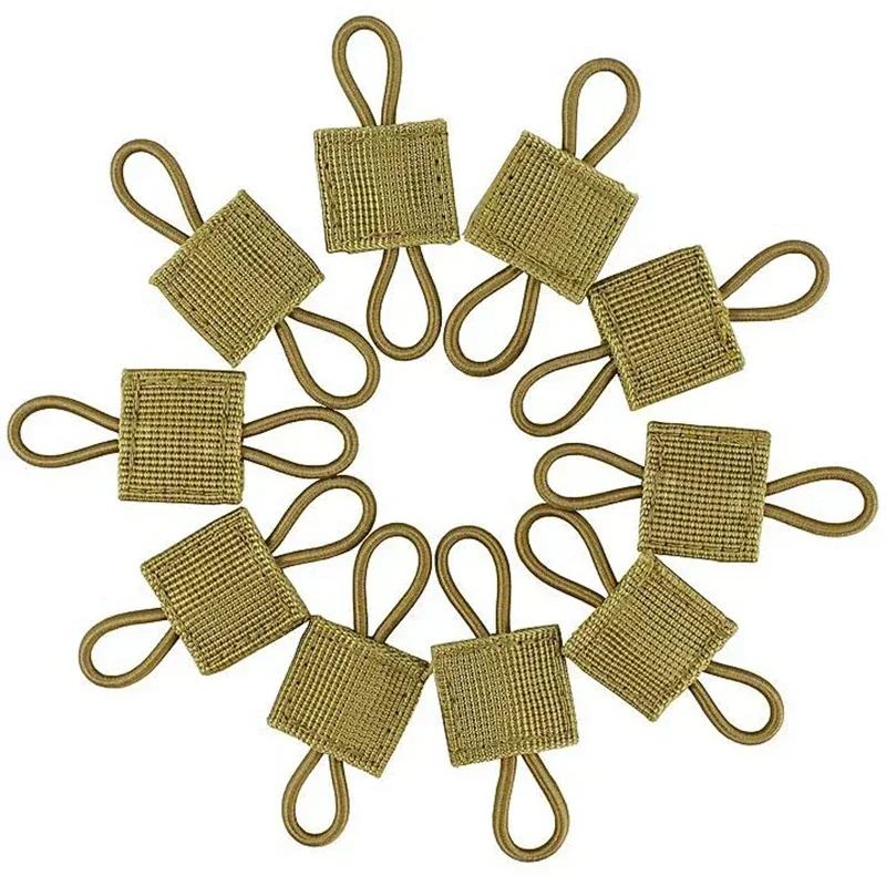 10pcs MOLLE Elastic Nylon Webbing Ribbon Buckle Outdoor Hiking Hunting Backpack Vest PTT Antenna Stick Pipe Binding Retainer - Image 6