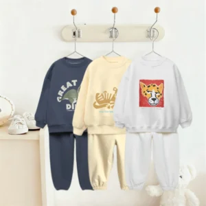 Cute 2pcs Toddler New Autumn Wear Cartoon Hoodie+Pants Outer Wear Loose Casual Sports Clothing Kids Fashion Long-sleeved Suits
