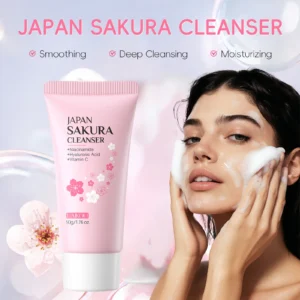 Laikou Sakura Whitening Facial Cleanser Foam Moisturizing Deep Remove Cleansing Acne Milk Oil Control Exfoliating Shrink Pores