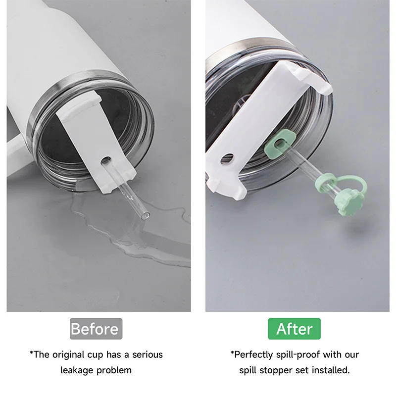 3pcs Silicone spill Proof stopper set For stanley cup 1.0 2.0 40oz/ 30oz Tumble Accessories straw cap Spill stopper Leak stopper - Image 3