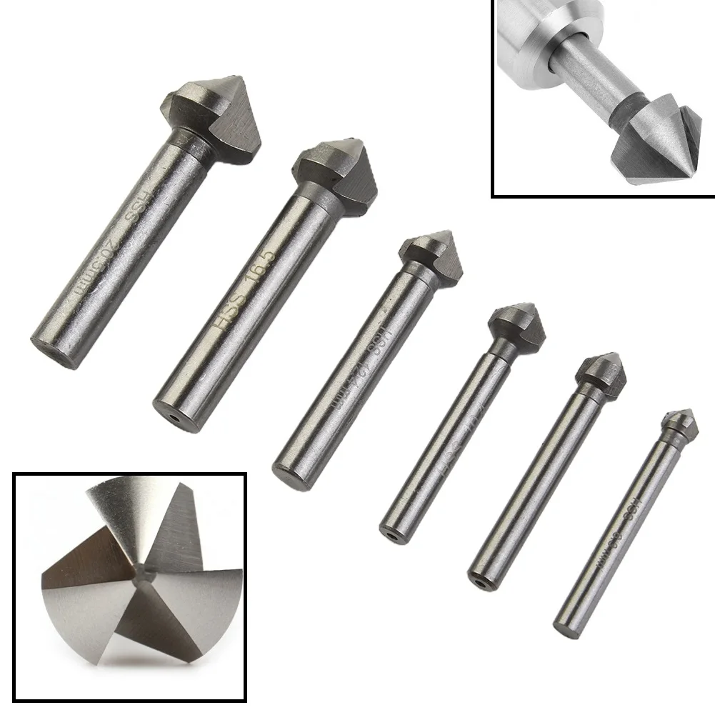 3 Flute Countersink Drill Bit 90 Degree Chamfering Tools Chamfer Cutter 6.3-20.5mm Chamfering Cutter Tool Drill Bits - Image 3