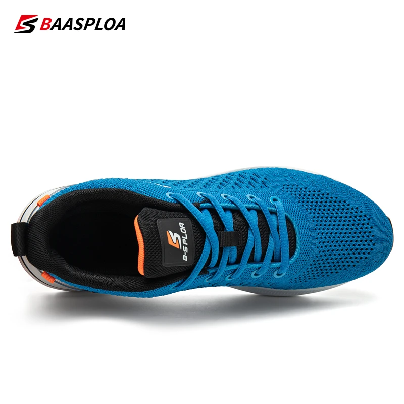 Baasploa Men's Running Shoes New Fashion Lightweight Mesh Breathable Walking Shoes Male Outdoor Casual Lace-Up Sports Shoes - Image 3