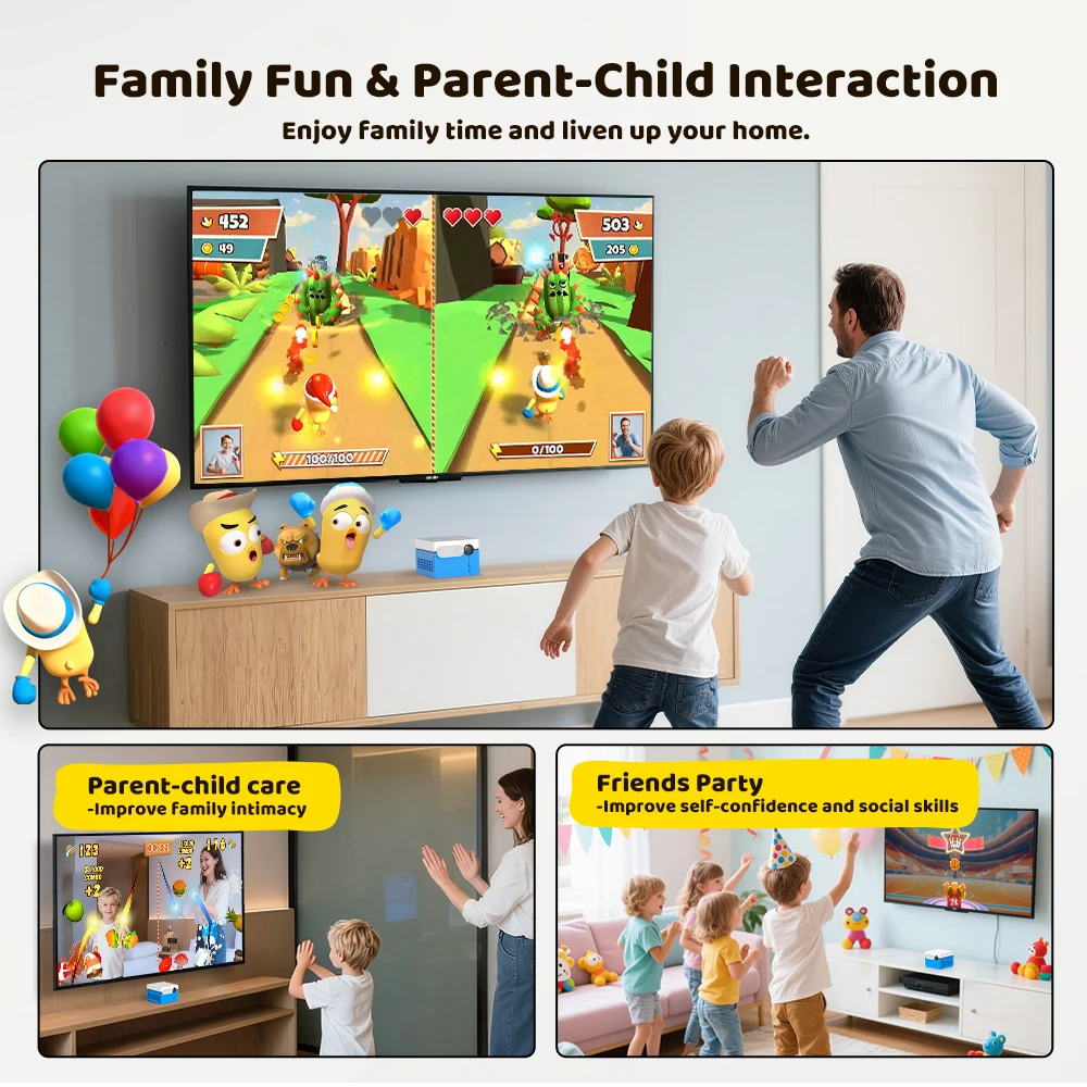 KINHANK MotionX Video Game Console for Kids & Families Ongoing Updates Kids Toy Active Play System Indoor Physical Activity - Image 4