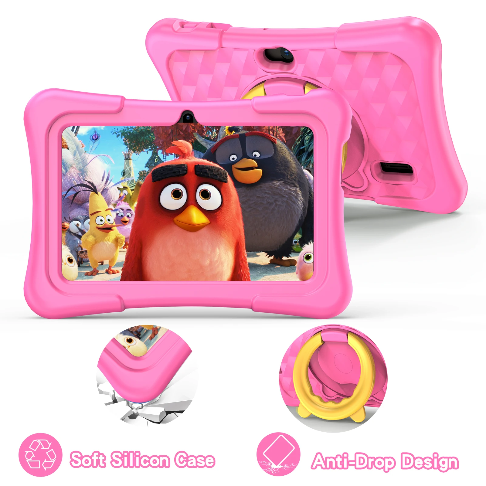 PRITOM Tablet for Kids 7 Inch Android 11 32 GB WiFi Bluetooth Dual Camera Educational Software Installed with Proof Case - Image 6