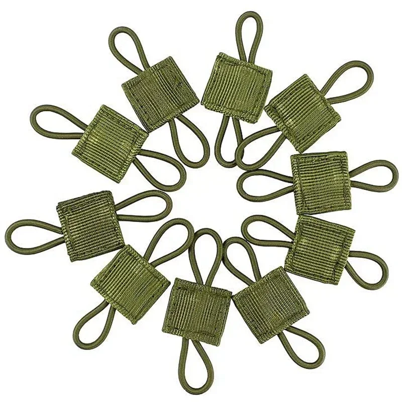 10pcs MOLLE Elastic Nylon Webbing Ribbon Buckle Outdoor Hiking Hunting Backpack Vest PTT Antenna Stick Pipe Binding Retainer - Image 5