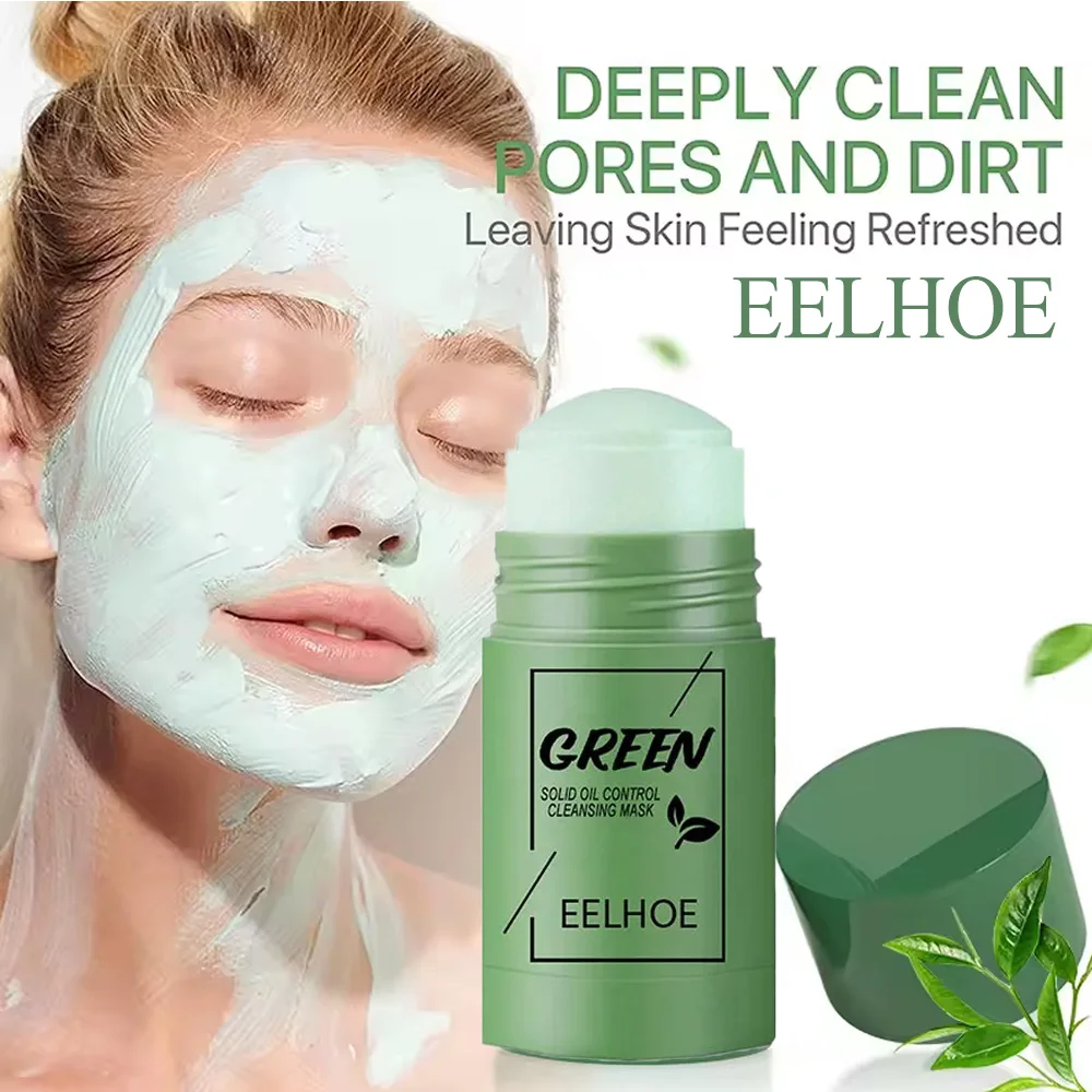 Face Clean Mask Green Tea Stick Deep Cleansing Mud Film Oil Control Remove Blackheads Pores Shrink Beauty Skin Set for Travel - Image 3