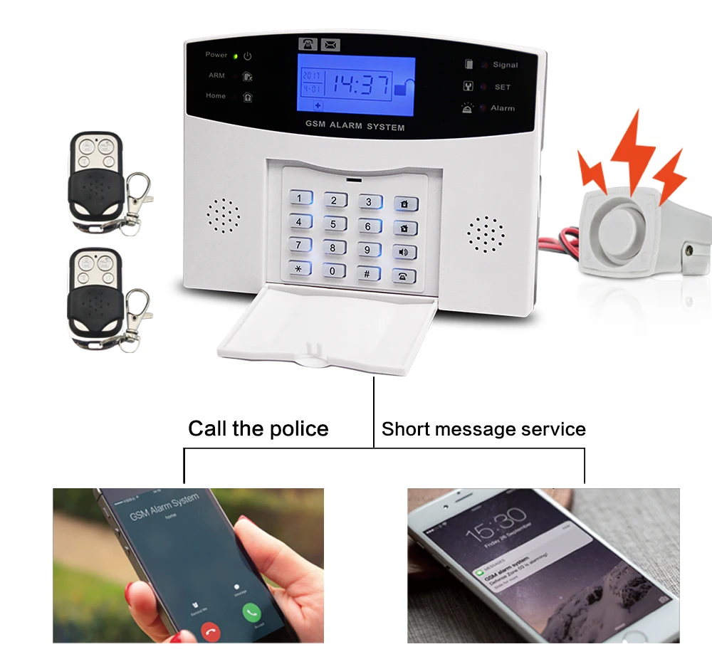 Tuya APP 2.4 Inch Screen WIFI+GSM/4G Burglar Alarm System Keyboard Control Home Security Alarm Sensor Motion Detector - Image 3