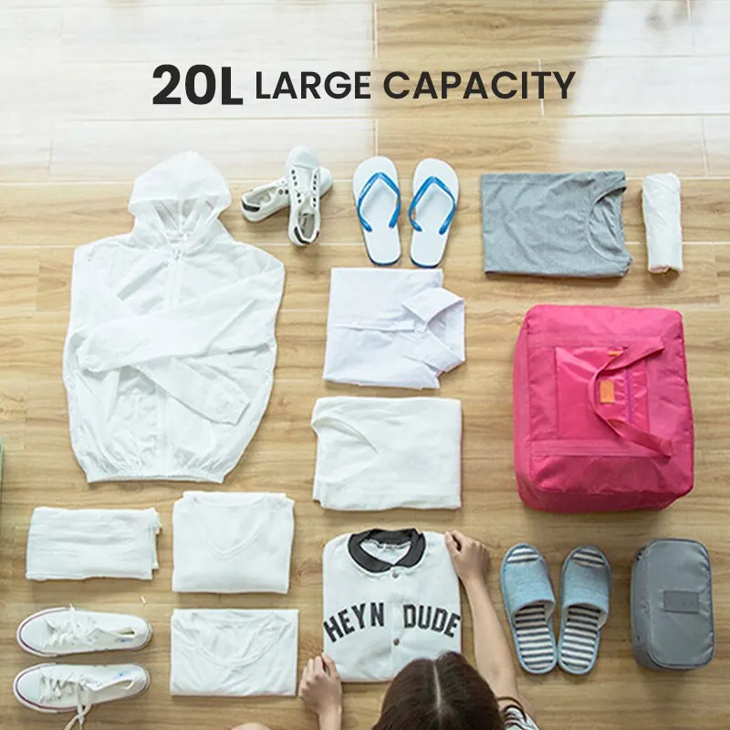 Foldable Travel Duffel Bag Lightweight Travel Bag for Women and Men Tote Carry On Luggage Bag Weekender Overnight Bag - Image 3