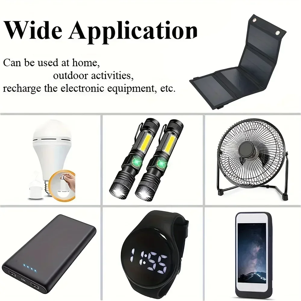 Portable Solar Panel USB 12V Charger Mobile Phone Folding Kit Foldable Outdoor Camping Power Bank For iPhone Charging Battery - Image 2
