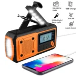Light 4000mAh Emergency Radio WB FM/AM Portable Solar Hand Crank Weather Radio SOS Alarm Led Reading Flashlight Power Bank