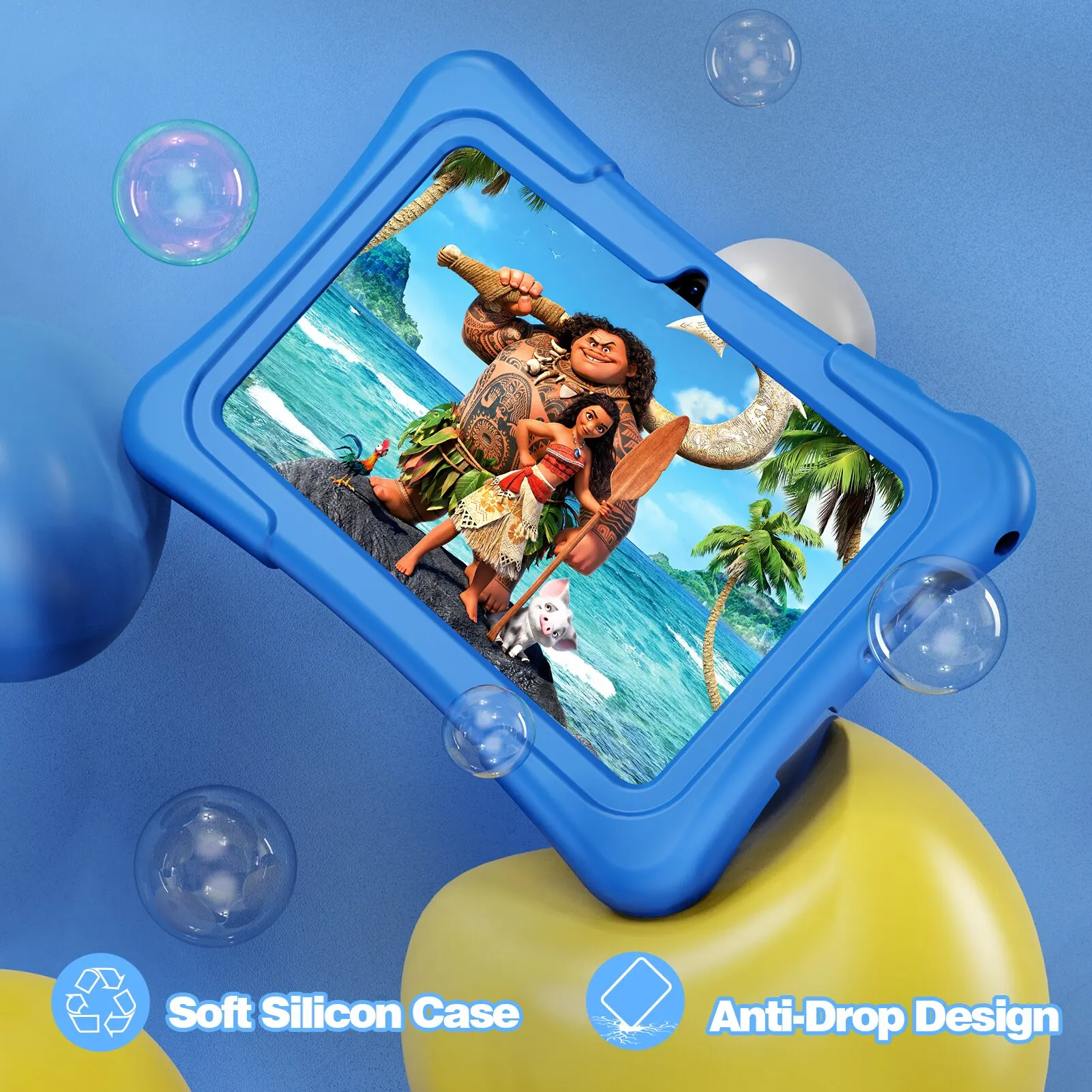 PRITOM Tablet for Kids 7 Inch Android 11 32 GB WiFi Bluetooth Dual Camera Educational Software Installed with Proof Case - Image 3