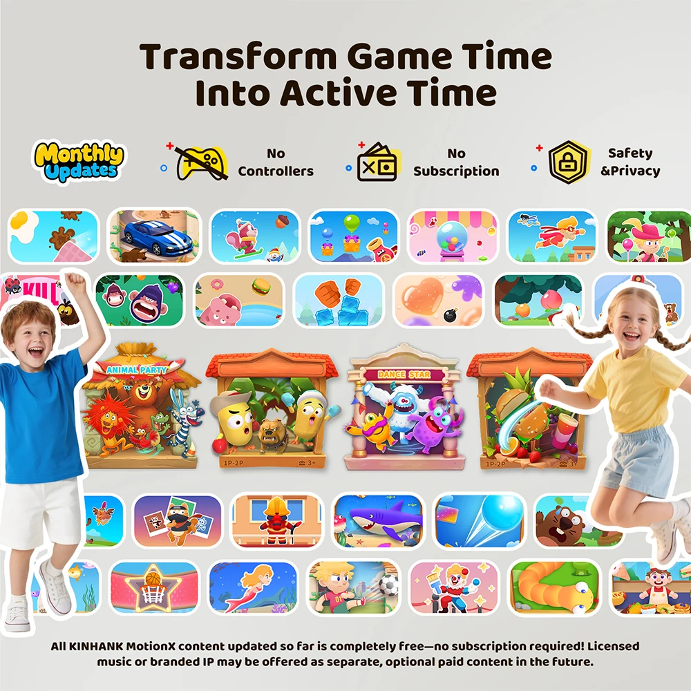 KINHANK MotionX Video Game Console for Kids & Families Ongoing Updates Kids Toy Active Play System Indoor Physical Activity - Image 2