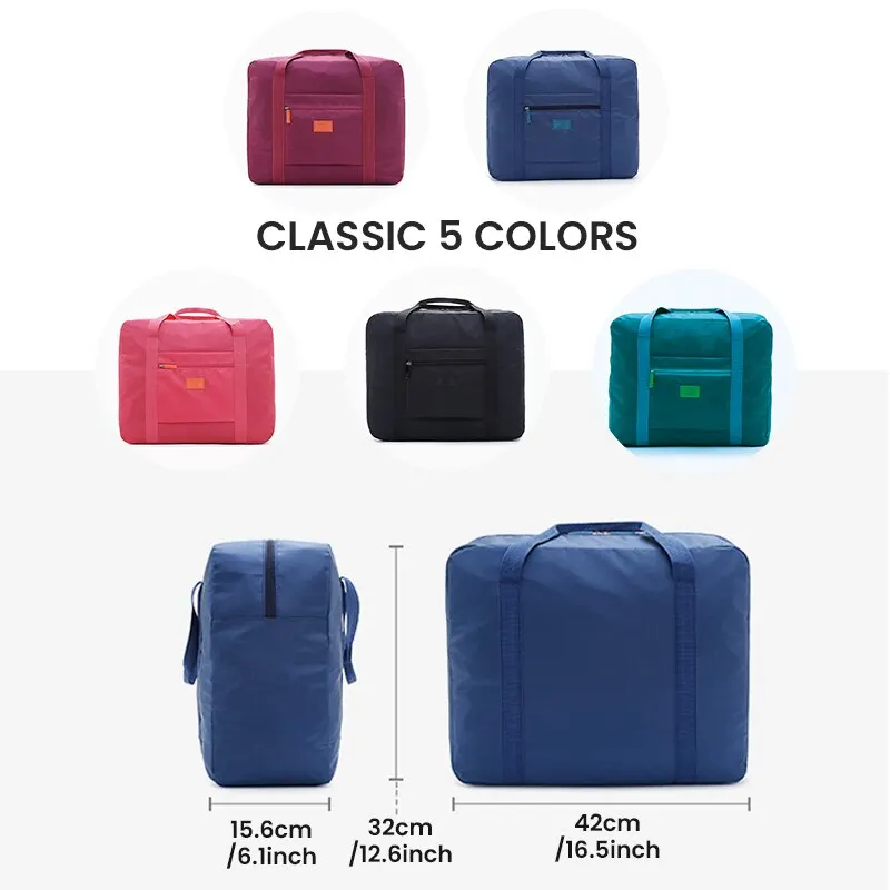 Foldable Travel Duffel Bag Lightweight Travel Bag for Women and Men Tote Carry On Luggage Bag Weekender Overnight Bag - Image 6