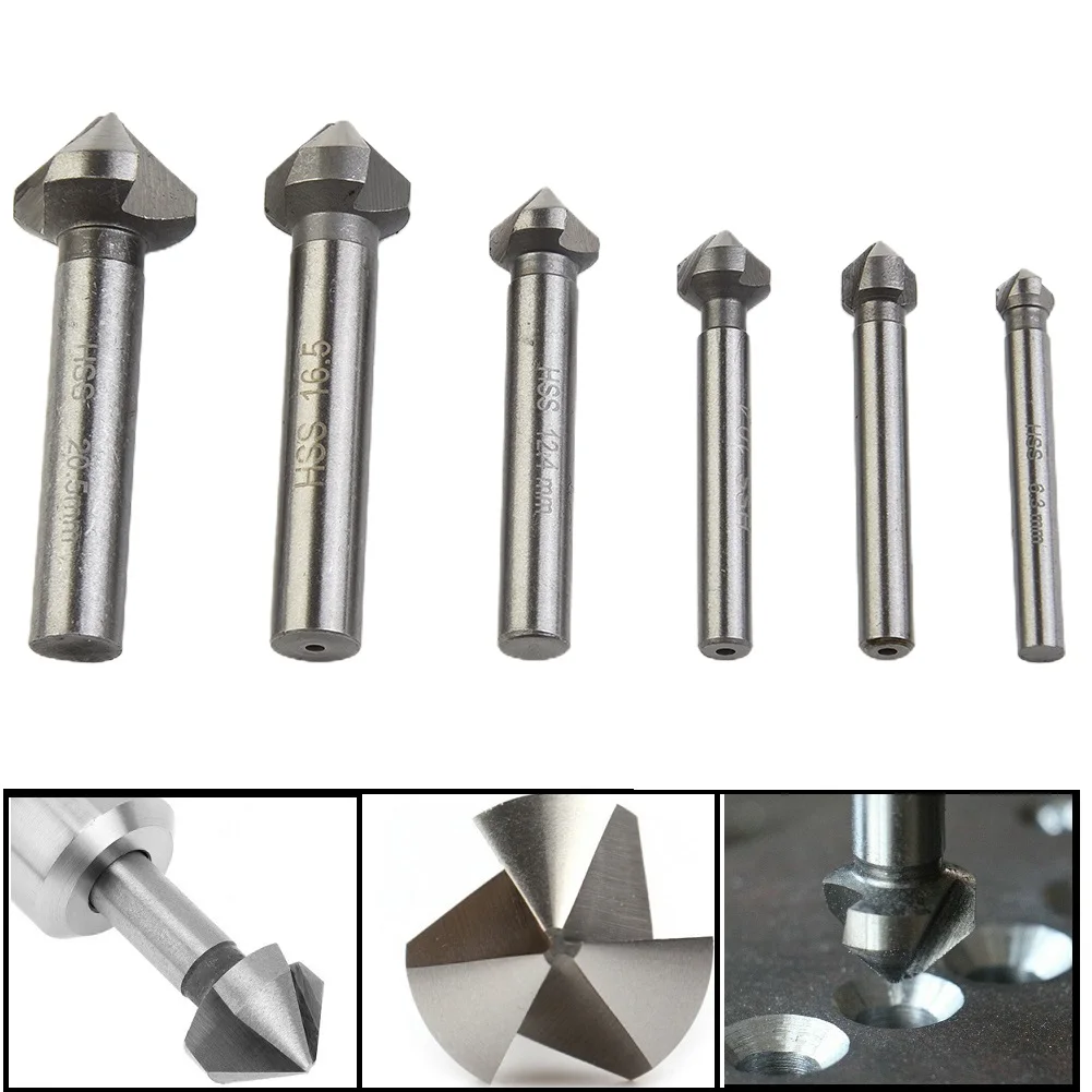 3 Flute Countersink Drill Bit 90 Degree Chamfering Tools Chamfer Cutter 6.3-20.5mm Chamfering Cutter Tool Drill Bits - Image 4