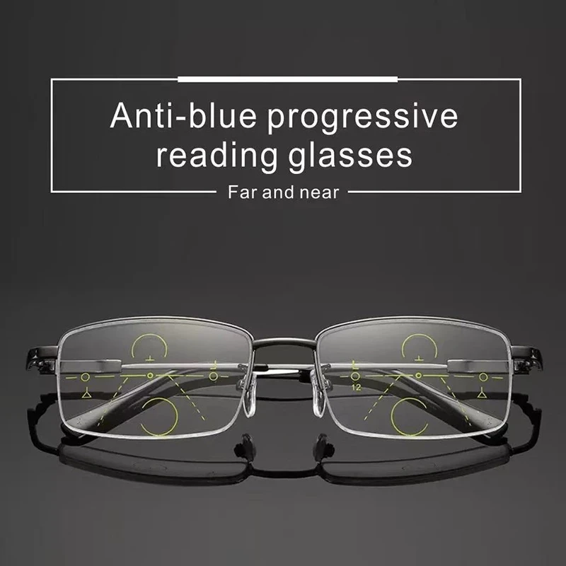 Sightto Progressive Glasses With Multifocal Lens Bifocal Reading Glasse Anti Blue Prescription Glasses Titanium Eyeglasses Frame - Image 4