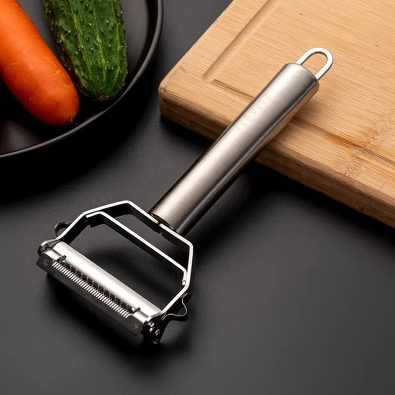 Kitchen Vegetable Peeler Stainless Steel Melon Planer Double-Head Peeler Household Multiple-Function Fruit And Vegetable Peeler - Image 3