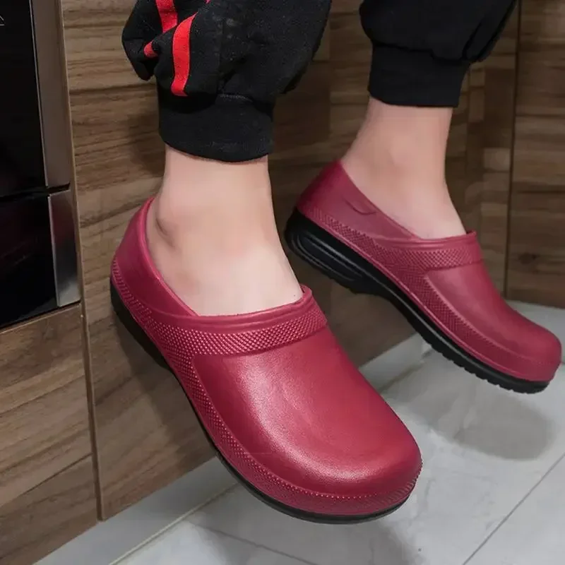 Hotel Kitchen Clogs Non-slip Waterproof Oil-proof Work Shoes Breathable Resistant Kitchen Cook Chef Shoes Zapatillas Male Mujer - Image 6