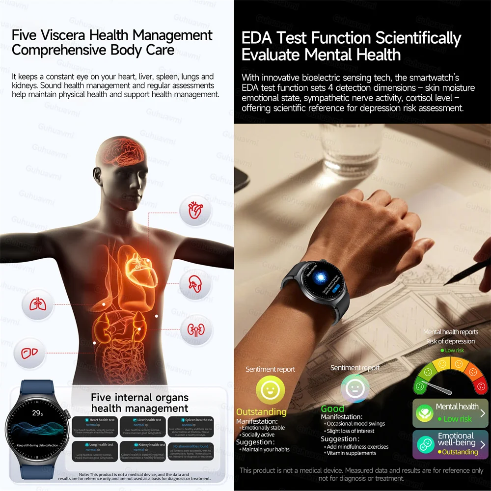MAVHX AMOLED Smart Watch Men ECG Micro physical examination Health Monitoring Voice Call Women Sports Fitness Tracker Smartwatch - Image 5