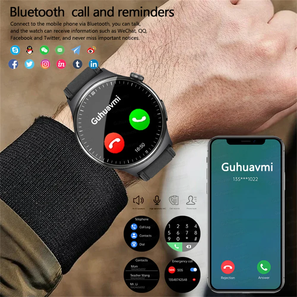 MAVHX AMOLED Smart Watch Men ECG Micro physical examination Health Monitoring Voice Call Women Sports Fitness Tracker Smartwatch - Image 4