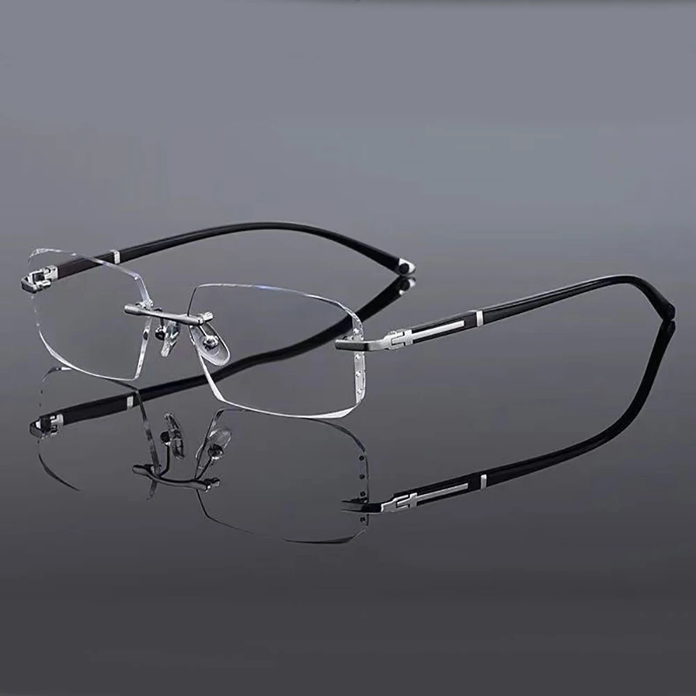 New Cut Edge Presbyopic Glasses Frameless HD Anti Blue Presbyopic Glasses Men's Anti Fatigue Presbyopia Clear Glasses +1.0~+4.0 - Image 2