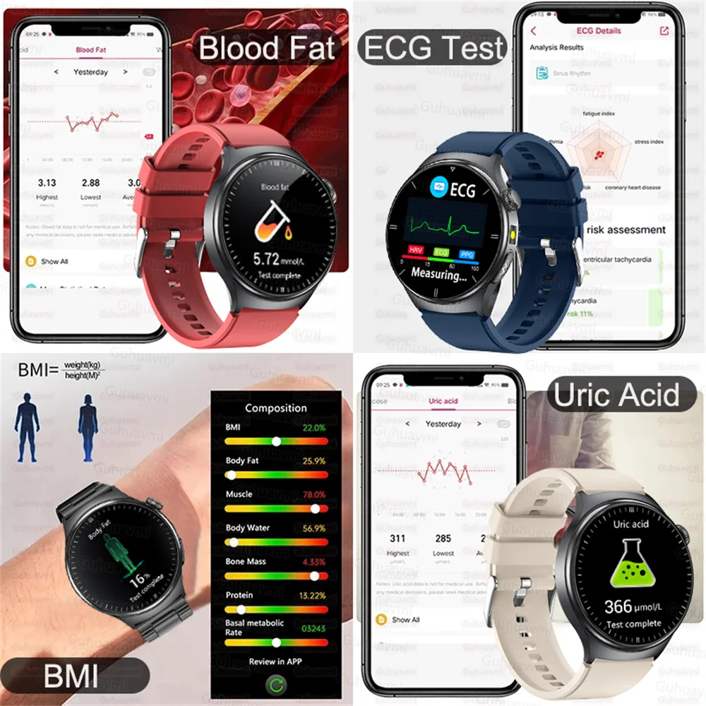 MAVHX AMOLED Smart Watch Men ECG Micro physical examination Health Monitoring Voice Call Women Sports Fitness Tracker Smartwatch - Image 6