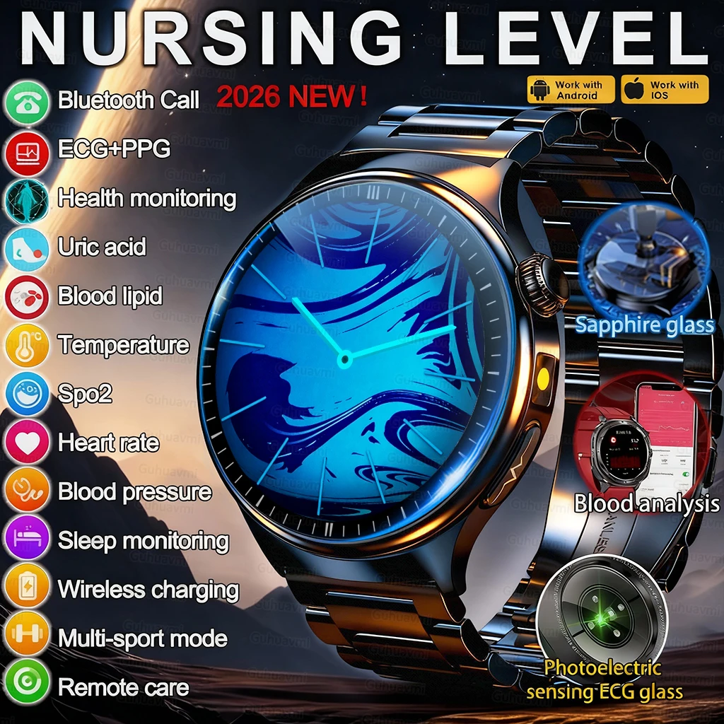 MAVHX AMOLED Smart Watch Men ECG Micro physical examination Health Monitoring Voice Call Women Sports Fitness Tracker Smartwatch