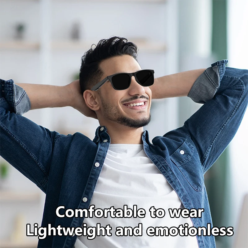 Lenovo Smart Glasses Remote Control Touch Photo Camera Recording Translator Voice Assistant Adults Wireless Bluetooth Glasses - Image 2