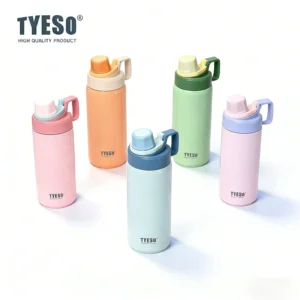 Tyeso 750ML Vacuum Flasks Sports Water Bottle Insulated Leak-Proof Fitness Flask for Outdoor Workouts Travel Portable Drinkware