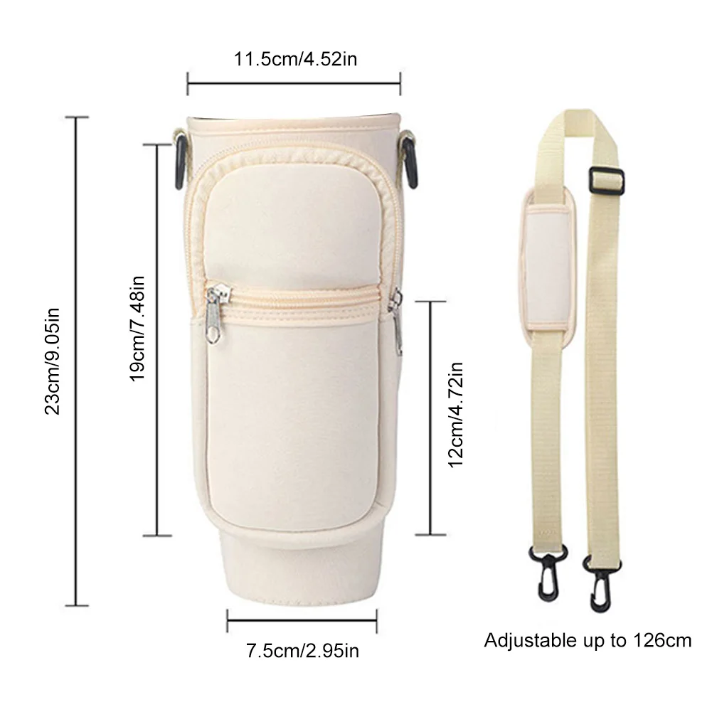 Portable Water Bottle Carrier Bag with Phone Pocket for Stanley 40oz Tumbler with Handle Neoprene Water Bottle Holder Pouch - Image 6