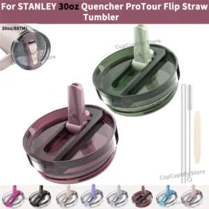30oz Flip Straw Lid for Stanley Quencher H2.0 Tumbler Leak Proof Lid Replacement No Spill Cover for Stanley Cup Accessories