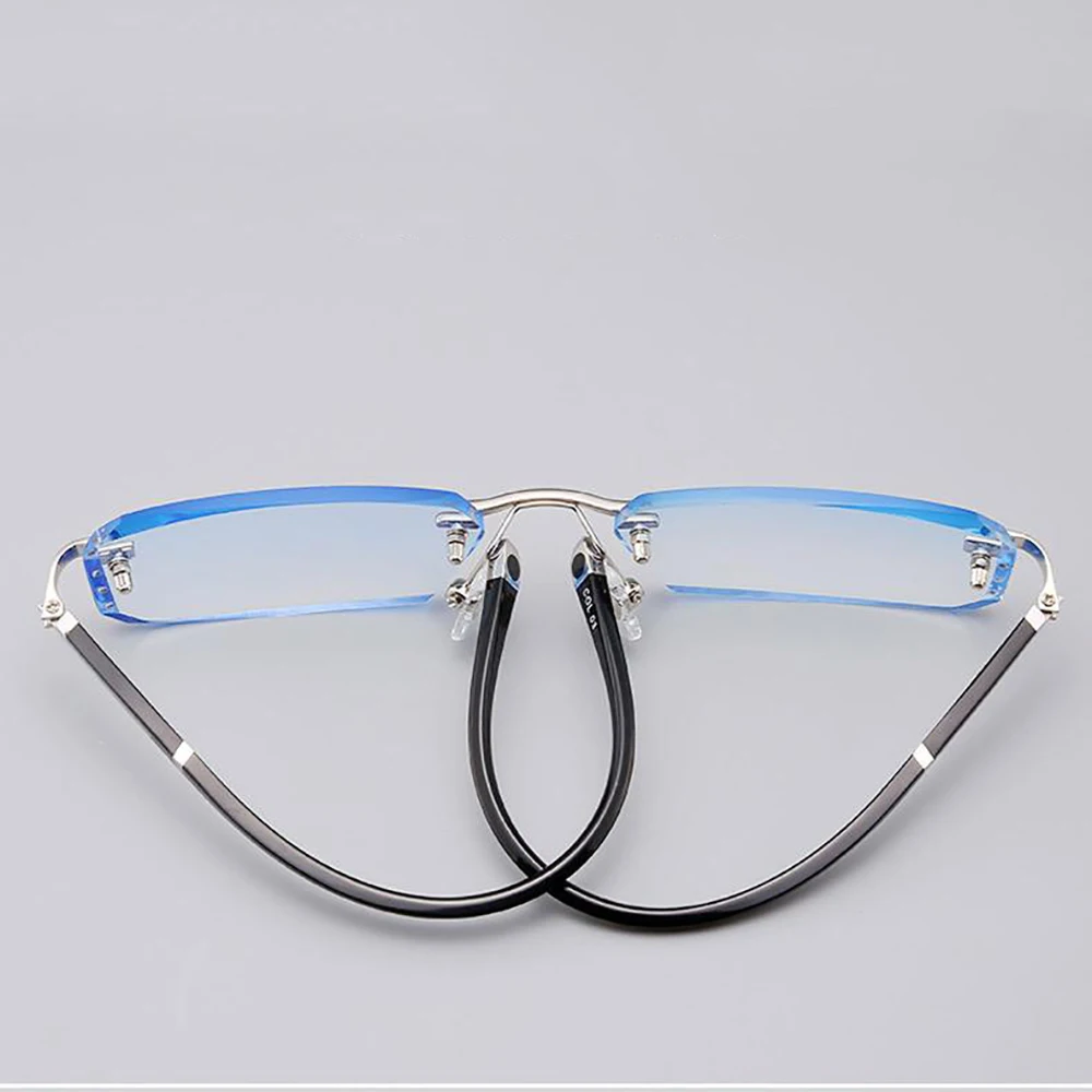 New Cut Edge Presbyopic Glasses Frameless HD Anti Blue Presbyopic Glasses Men's Anti Fatigue Presbyopia Clear Glasses +1.0~+4.0 - Image 5