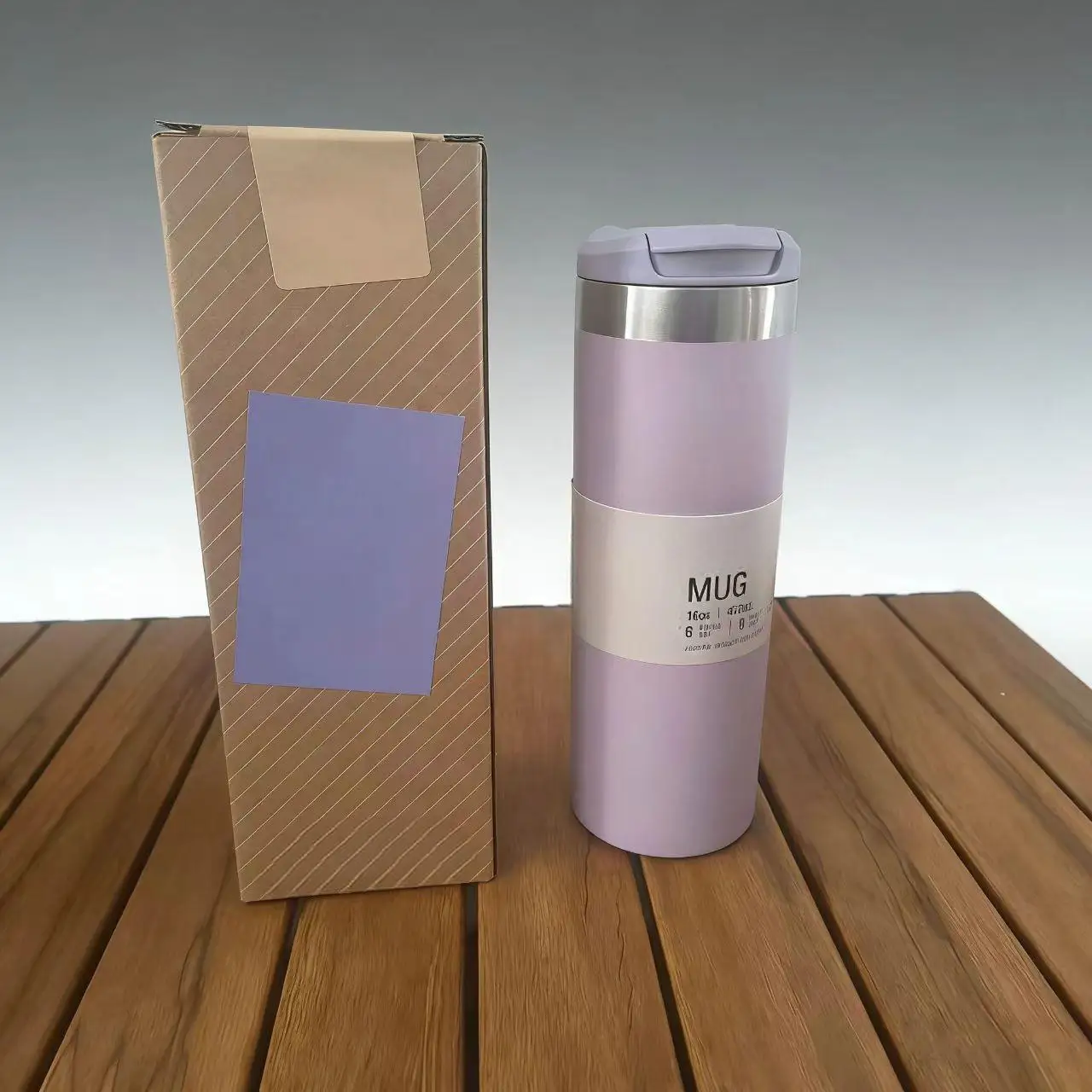 Water Cup 16oz Classic Mug Outdoor Sports Vacuum Cup Stainless Steel Sealed Thermos Conveniently Portable Car Straight Tube Cup - Image 4