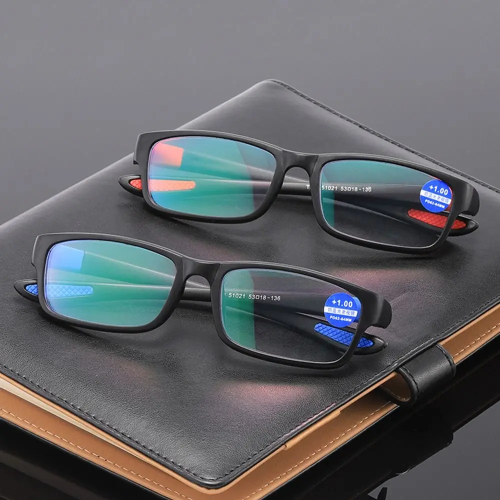 Reading Glasses Men Women Sports Anti-blue Light Reading Eyewear Black Red TR90 Frame Presbyopia Eyeglasses +100 to+400 glasses - Image 3