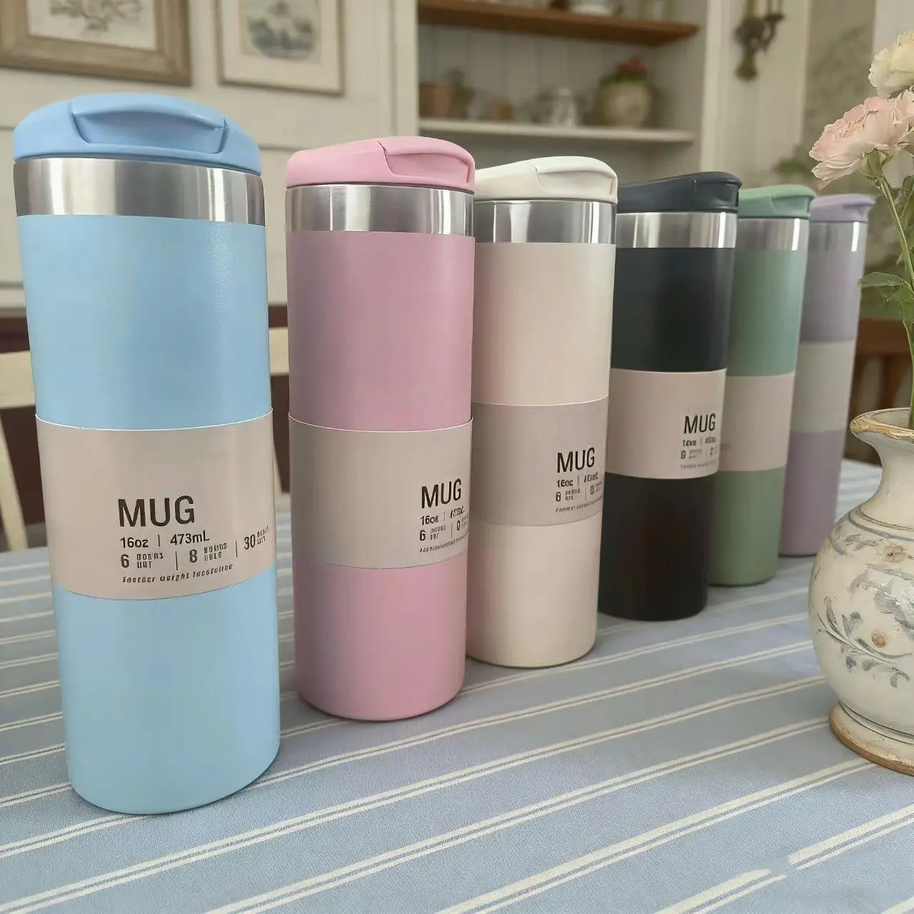 Water Cup 16oz Classic Mug Outdoor Sports Vacuum Cup Stainless Steel Sealed Thermos Conveniently Portable Car Straight Tube Cup