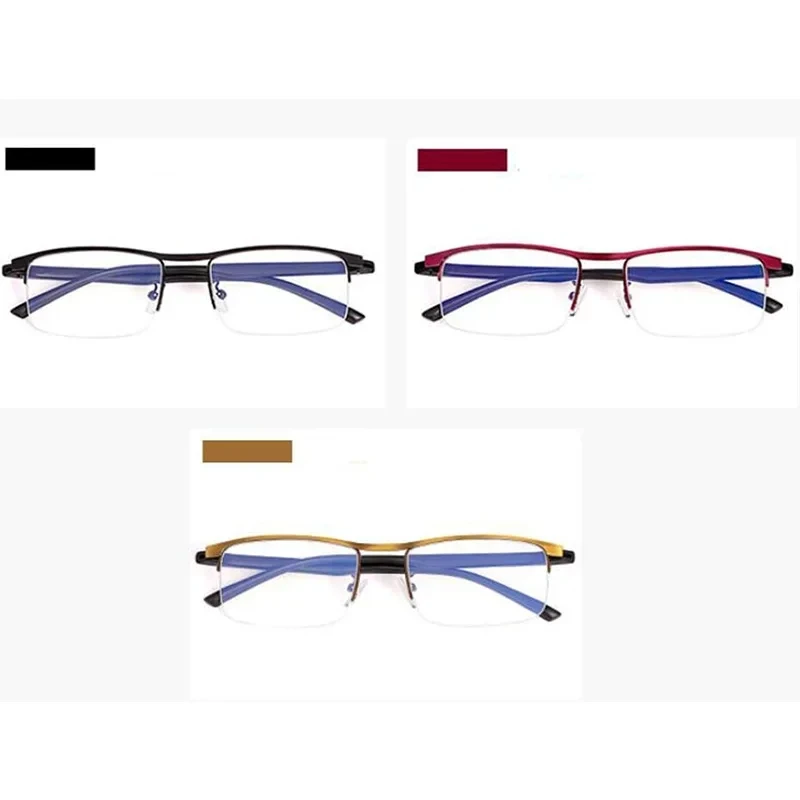 Progressive Multifocal Reading Glasses for Women and Men Anti-Blue Light Half Frame Bifocal Presbyopia Eyeglasses +100 To +400 - Image 5