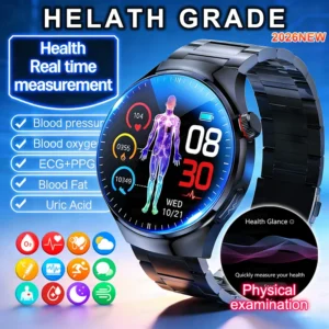 high-end Smart Watch Men Women Health Measurement Blood Oxygen Bp physical examination call UricAcid ECG Smartwatch Man exercise