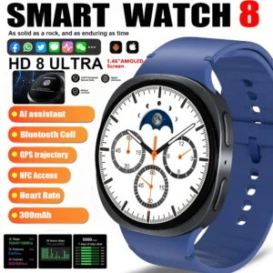 2025 New GPS Map Navigation Smart Watch For Men Women NFC Compass Sports Watch Bluetooth Call AMOLED HD Smart watch 8 Ultra